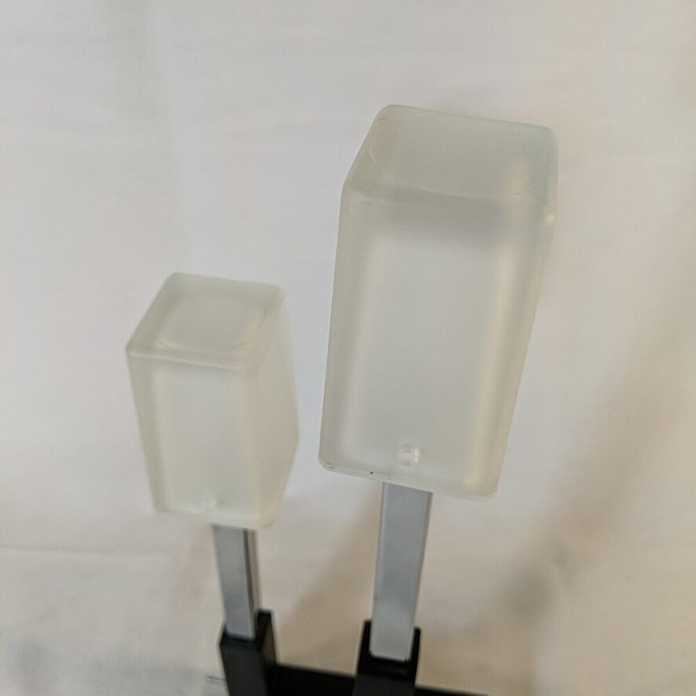 IKEA Korsby Table Lamp 2 Light Black Postmodern Industrial Accent Rectangles HTF - Picture 9 of 14
